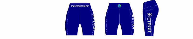 Detroit Yoga Shorts or Leggings (Navy Blue)