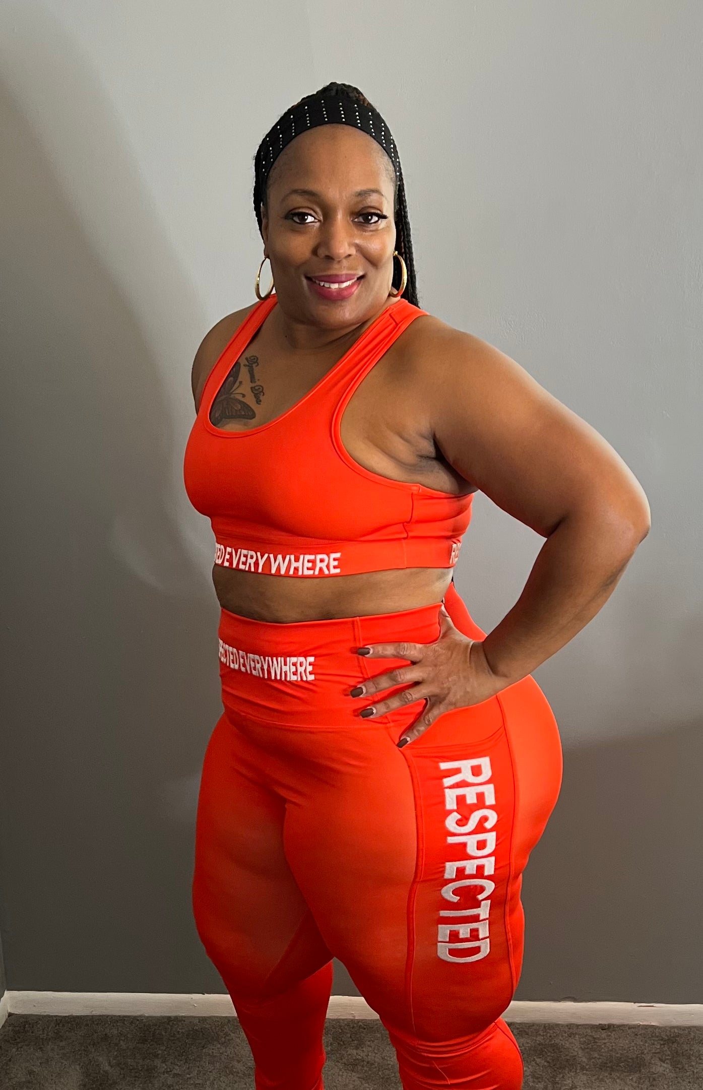 Respected Everywhere Sports Bra (Orange)