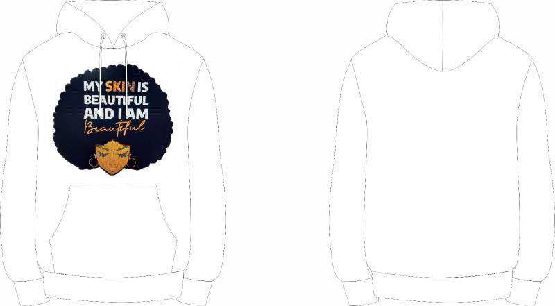 Beautiful Skin Tshirt or Hoodie or Pants or Shorts (White)