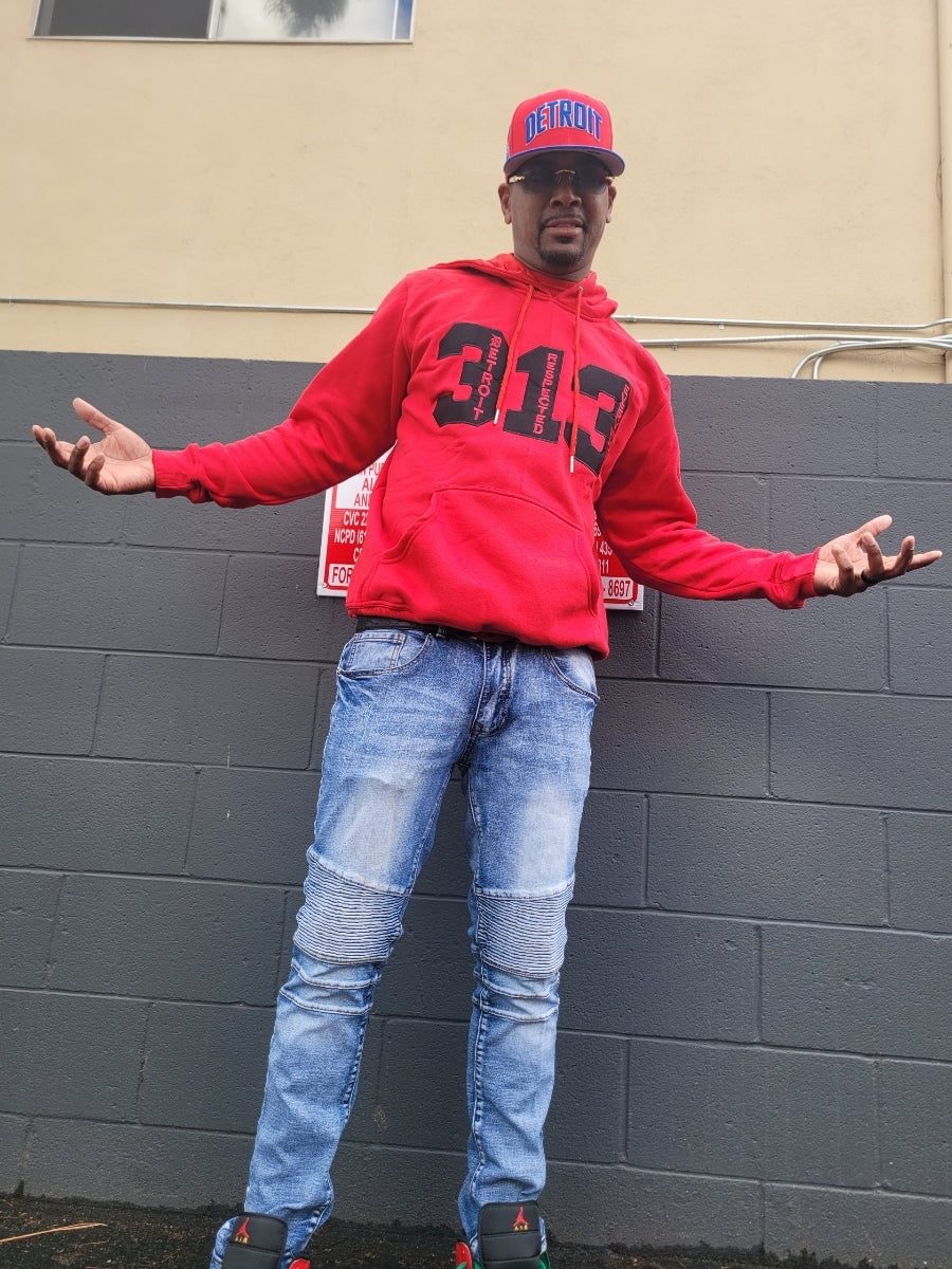 DRE 313 T-shirt or Hoodie or Pants (Red w/ Black)