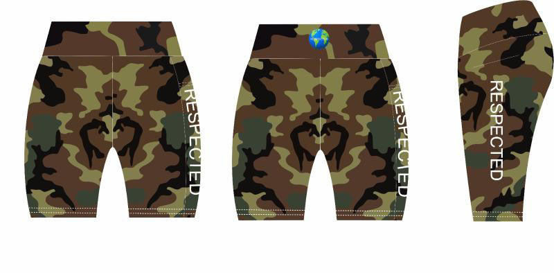 Respected Yoga Shorts or Leggings (Camo)