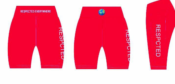 Respected Everywhere Yoga Shorts or Leggings (Red)