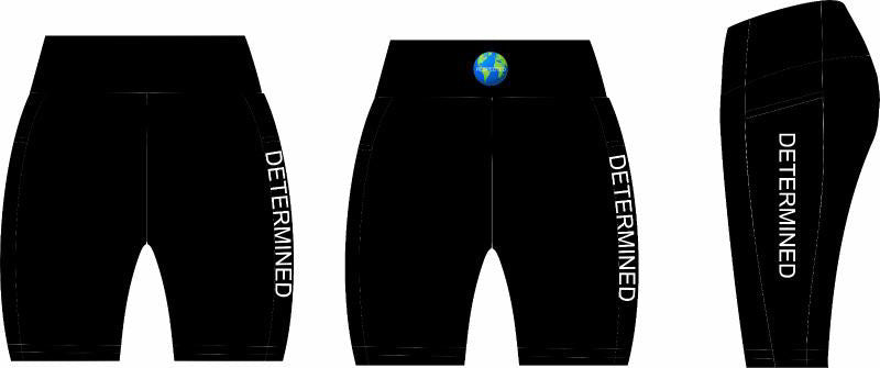 Determined Yoga Shorts or Leggings (Black