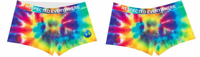 Respected Everywhere Boy Shorts (Tie Dye)