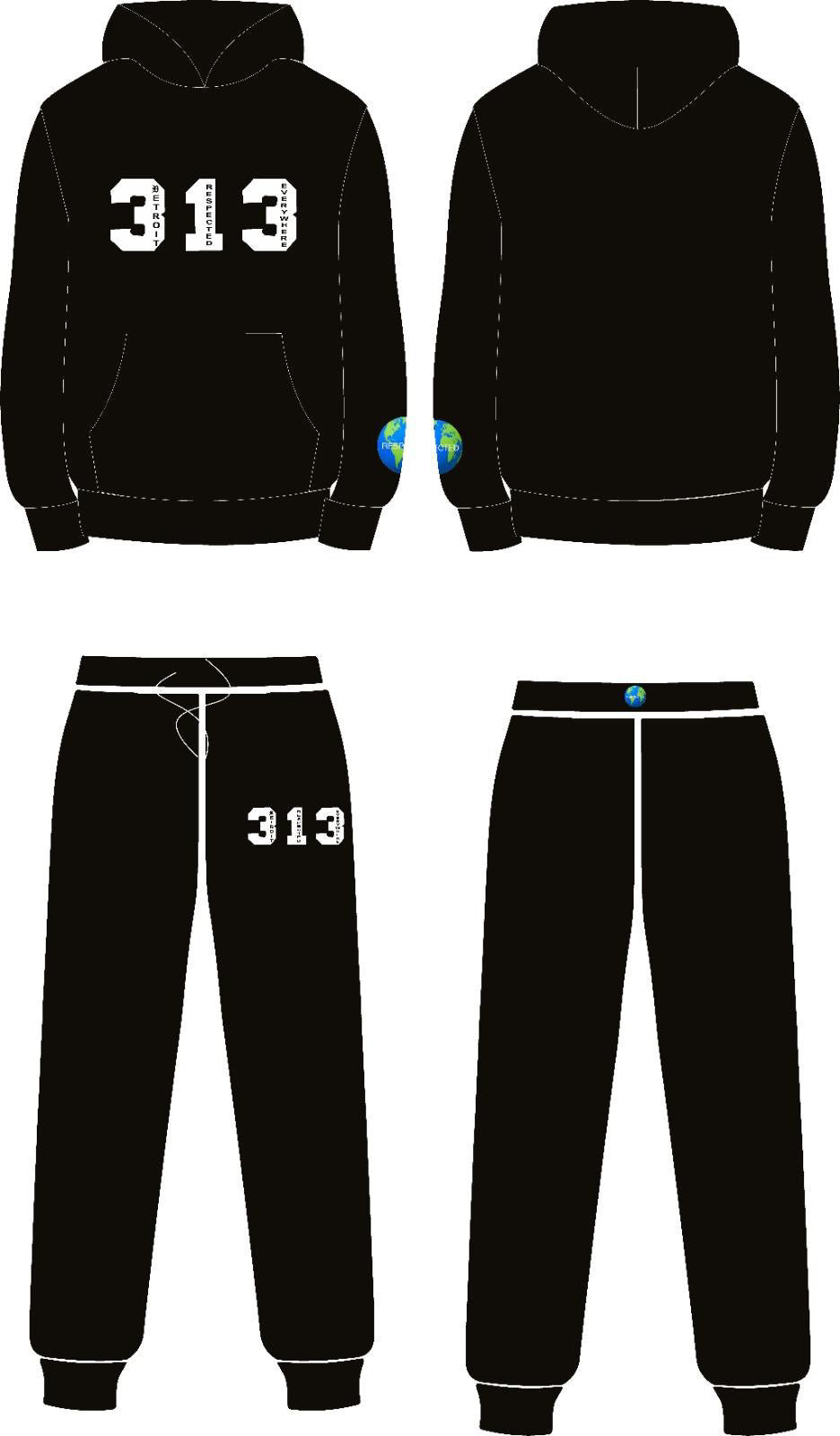 313 DRE Hoodie (Black) Tshirt or Hoodie or Pants or Shorts