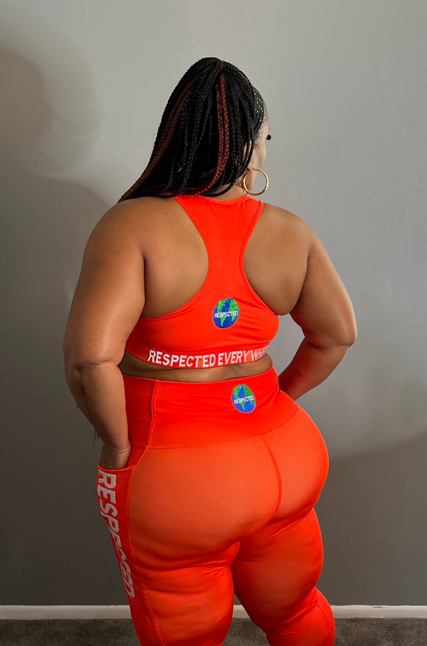 Respected Everywhere Sports Bra (Orange)