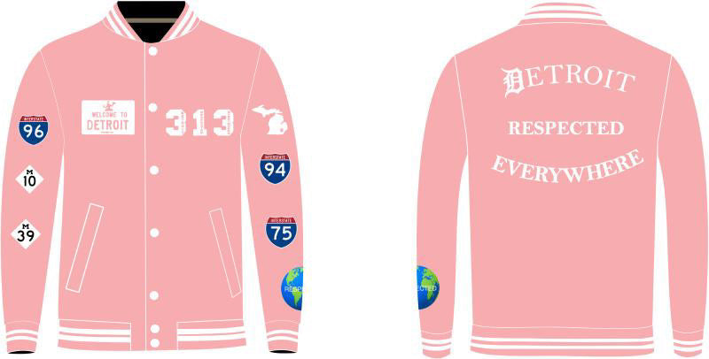 Detroit Day Satin Jacket (Pink)