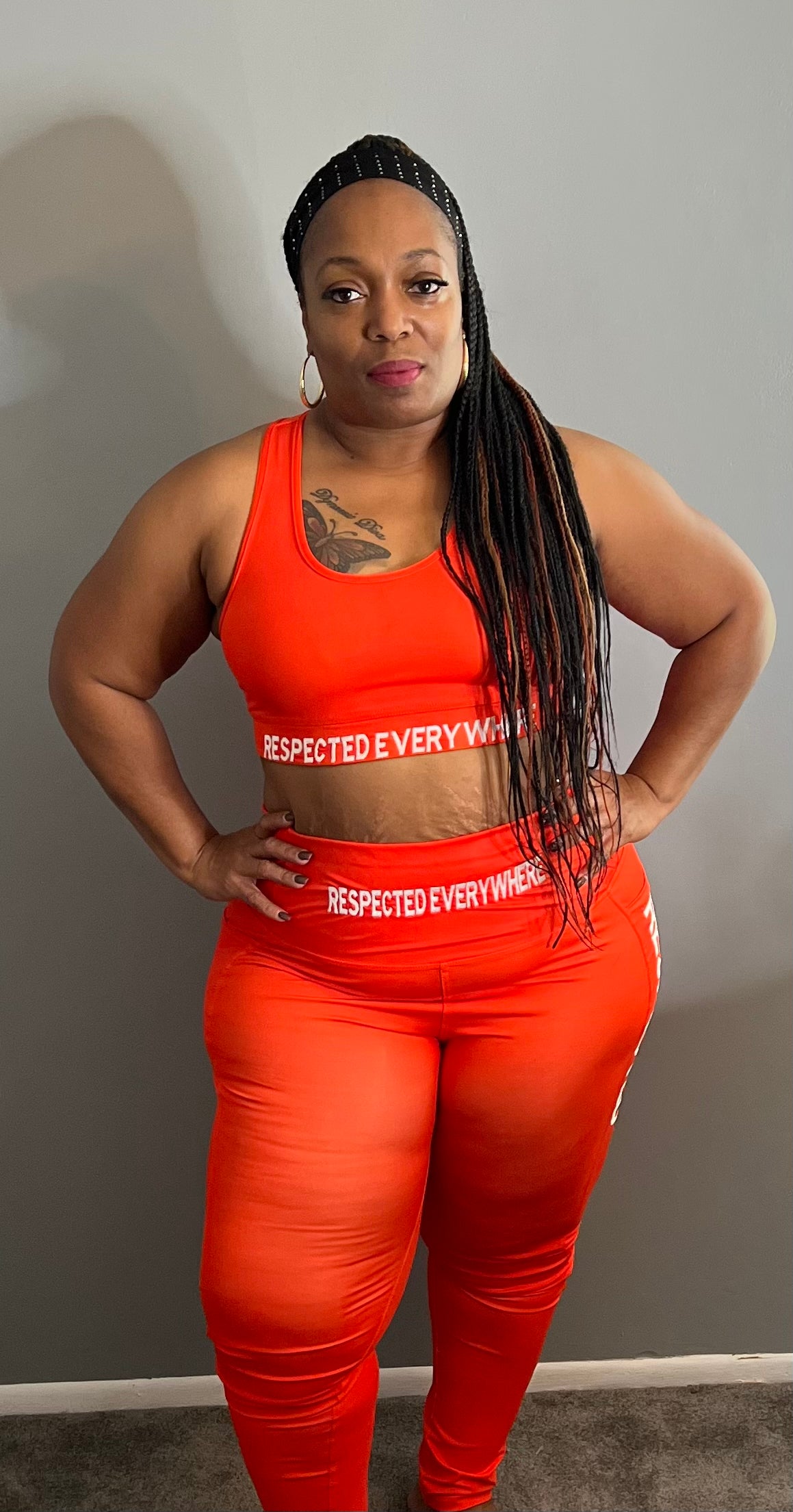 Respected Everywhere Sports Bra (Orange)