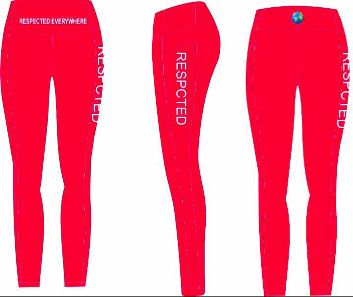 Respected Everywhere Yoga Shorts or Leggings (Red)