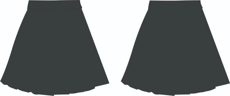 DRE Tennis Skirt (Black leather)