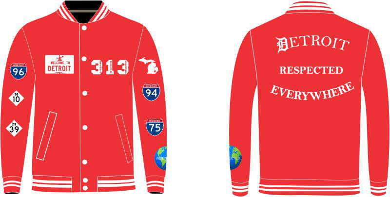 Detroit Day Satin Jacket (Red)