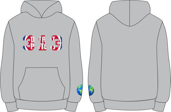 DRE 313 Detroit Pistons Tshirt or Hoodie (Gray)