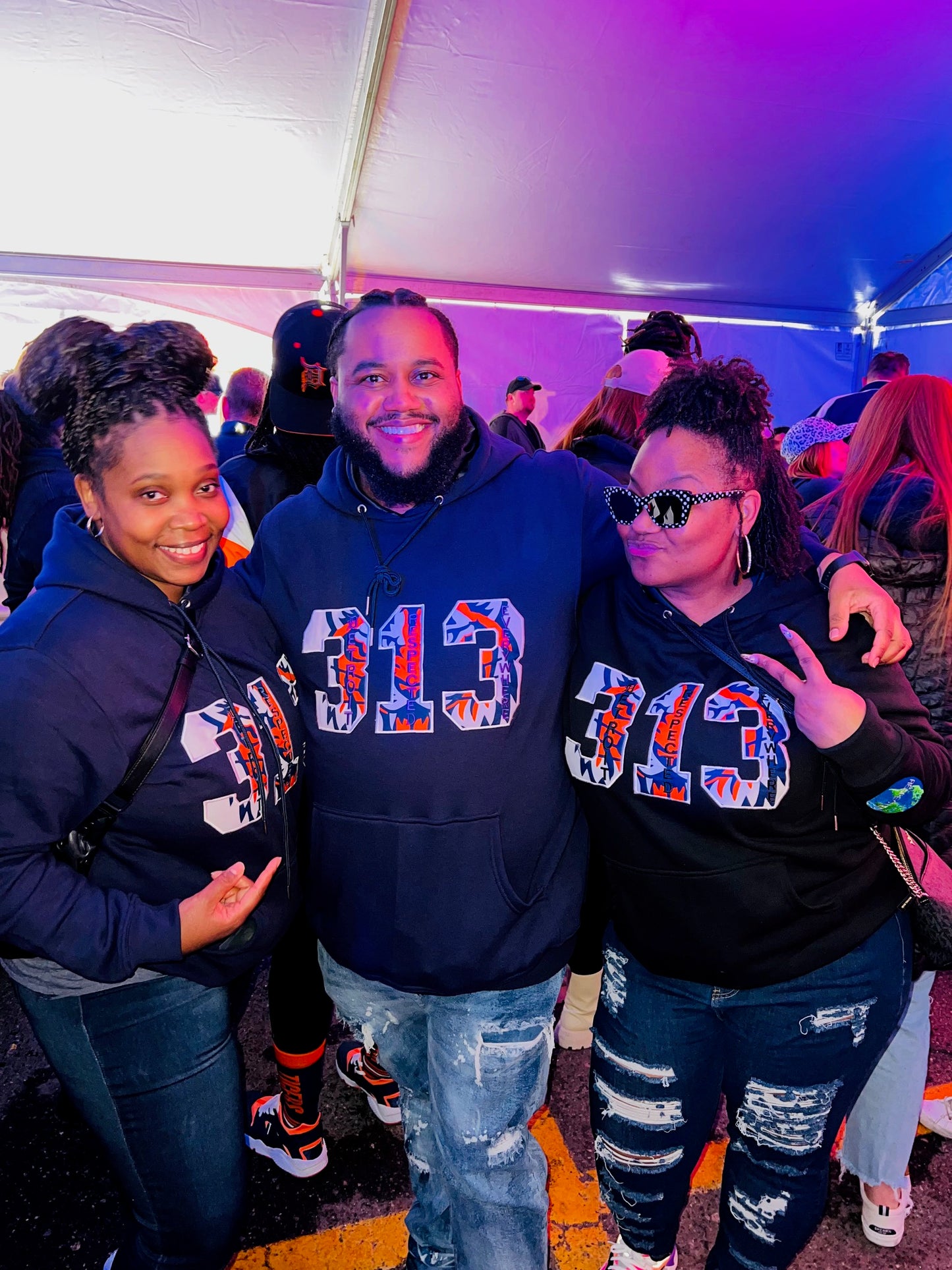 DRE 313 Detroit Tigers Tshirt or Hoodie (Black)