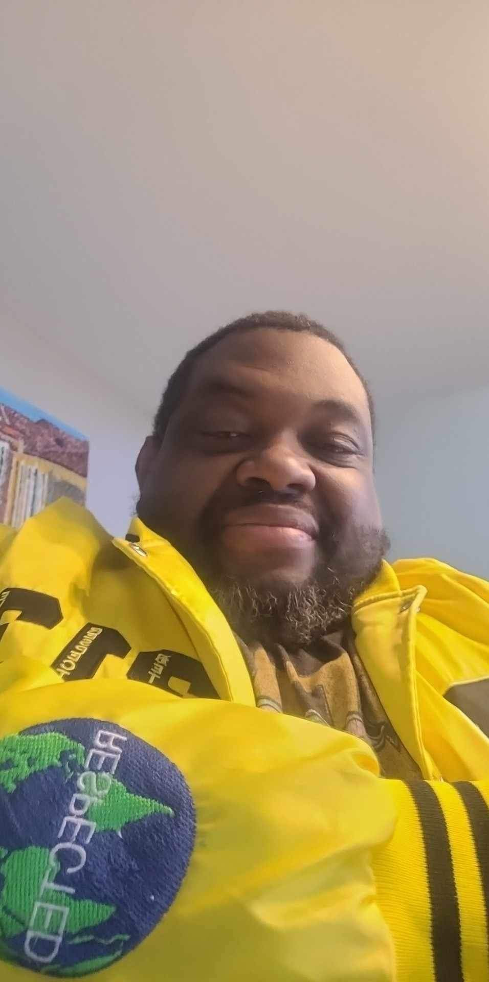Detroit Day Satin Jacket (Yellow)