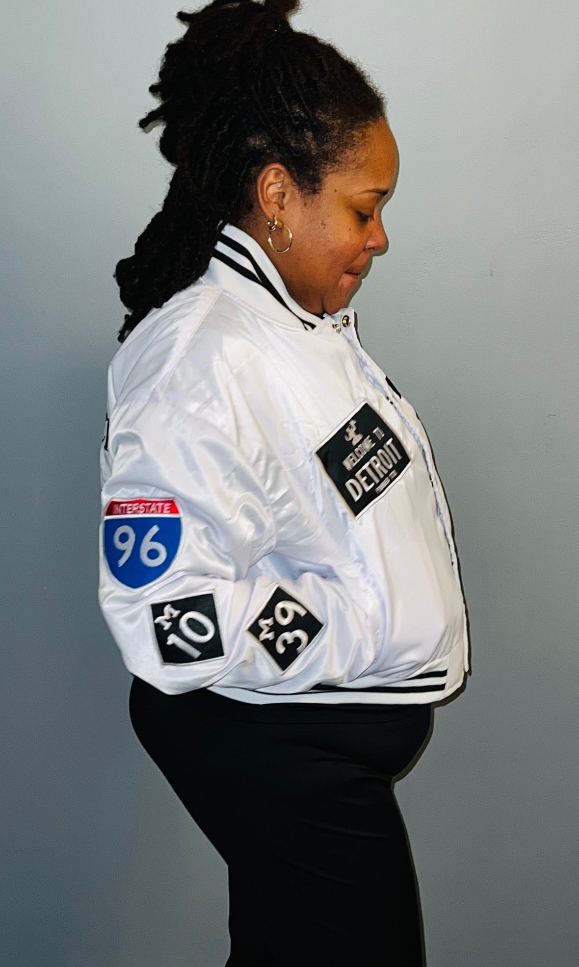 Detroit Day Satin Jacket (White)