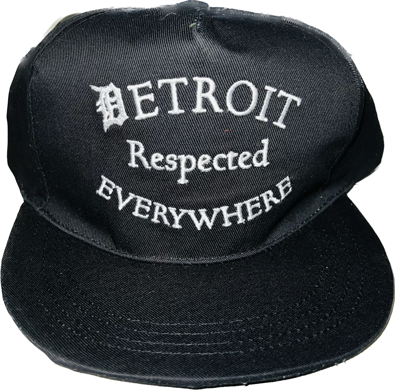 Black Half Moon Snapback w/ White Letters