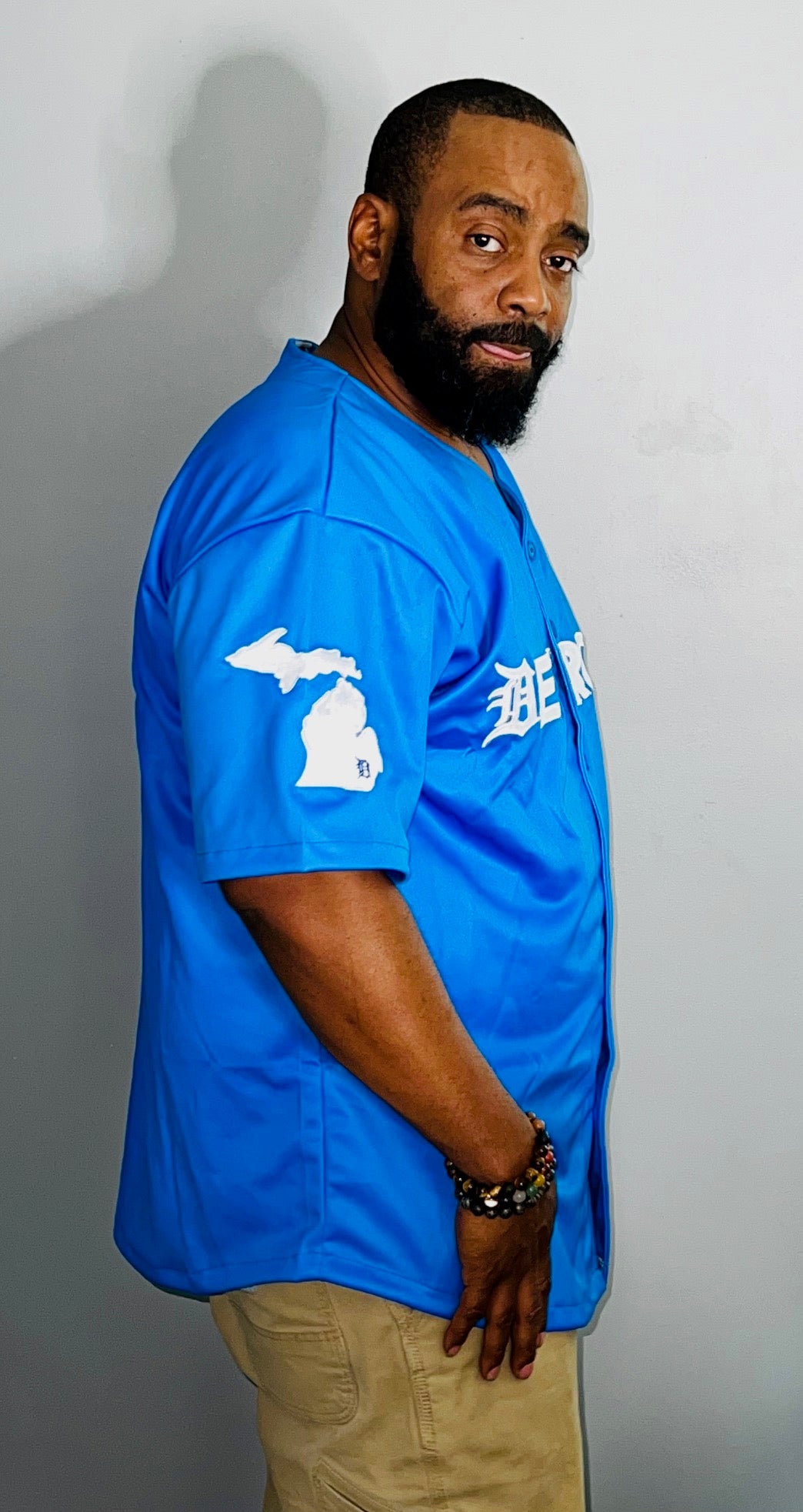 Royal Blue Baseball Jersey w/ white Letters