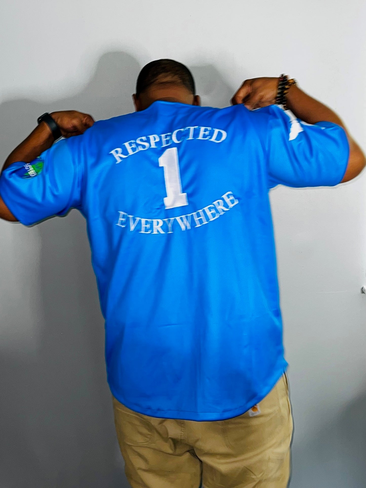 Royal Blue Baseball Jersey w/ white Letters