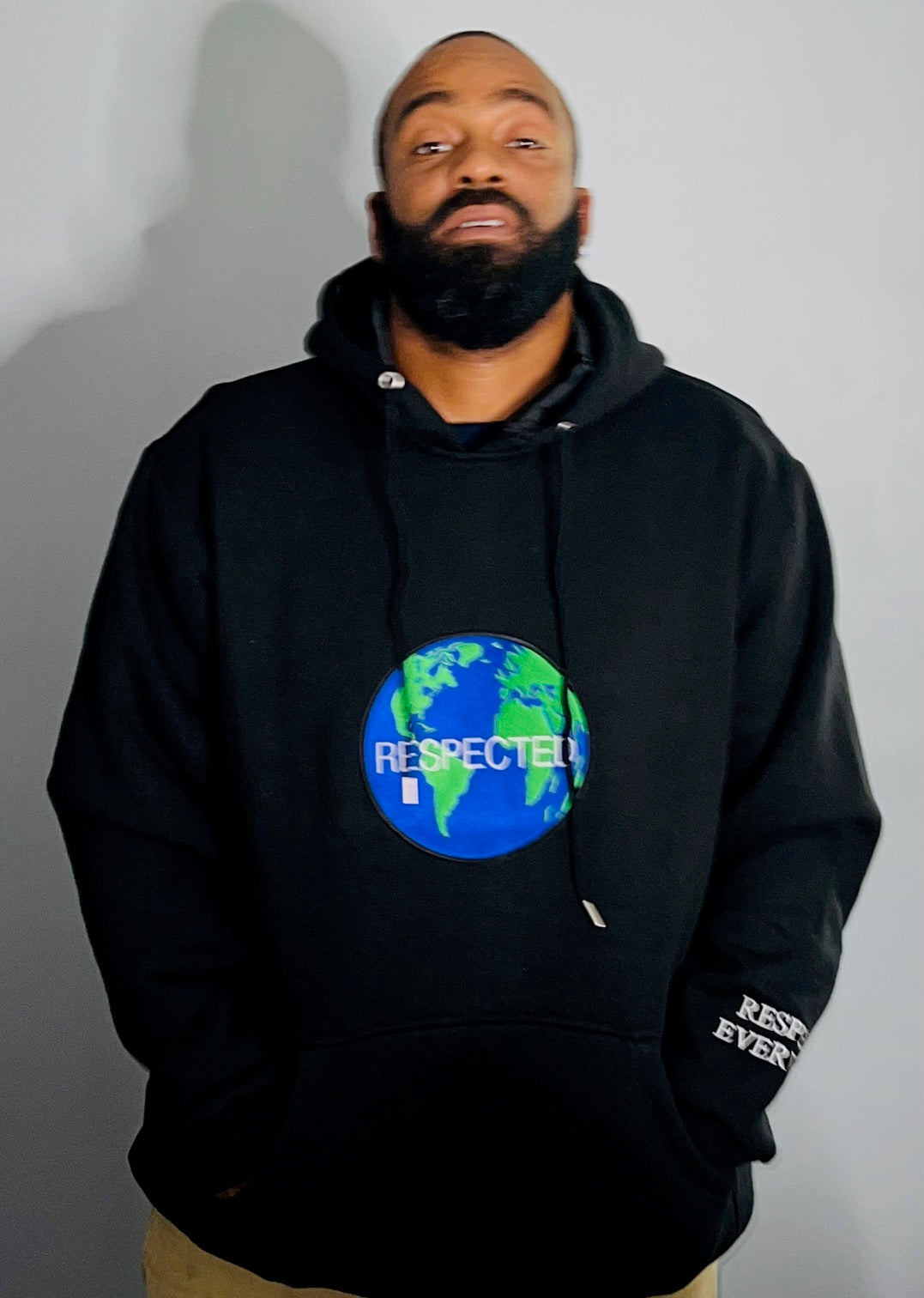 Respected Black Logo Tshirt, Fitted T or Hoodie