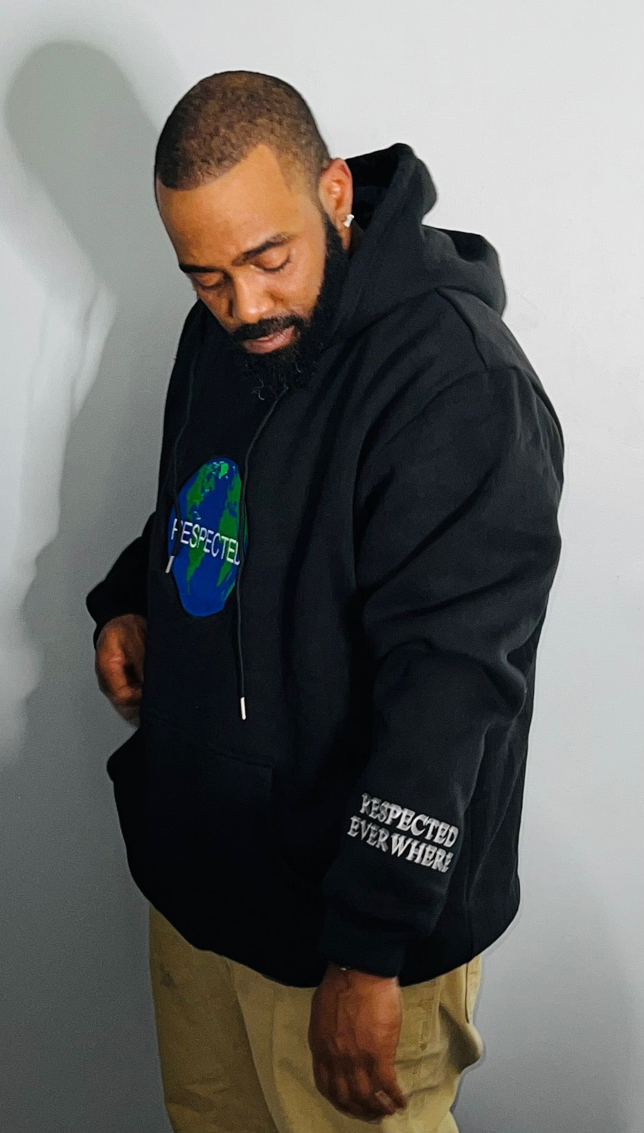 Respected Black Logo Tshirt, Fitted T or Hoodie