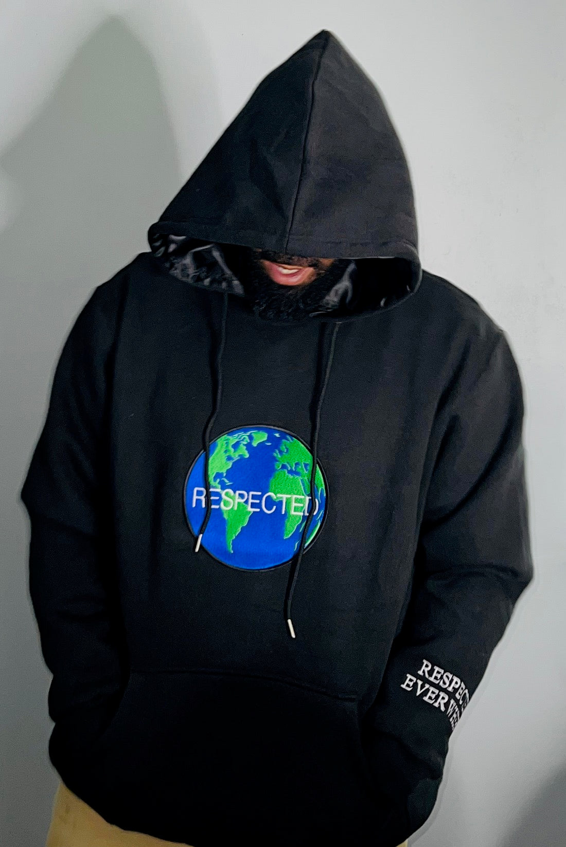 Respected Black Logo Tshirt, Fitted T or Hoodie