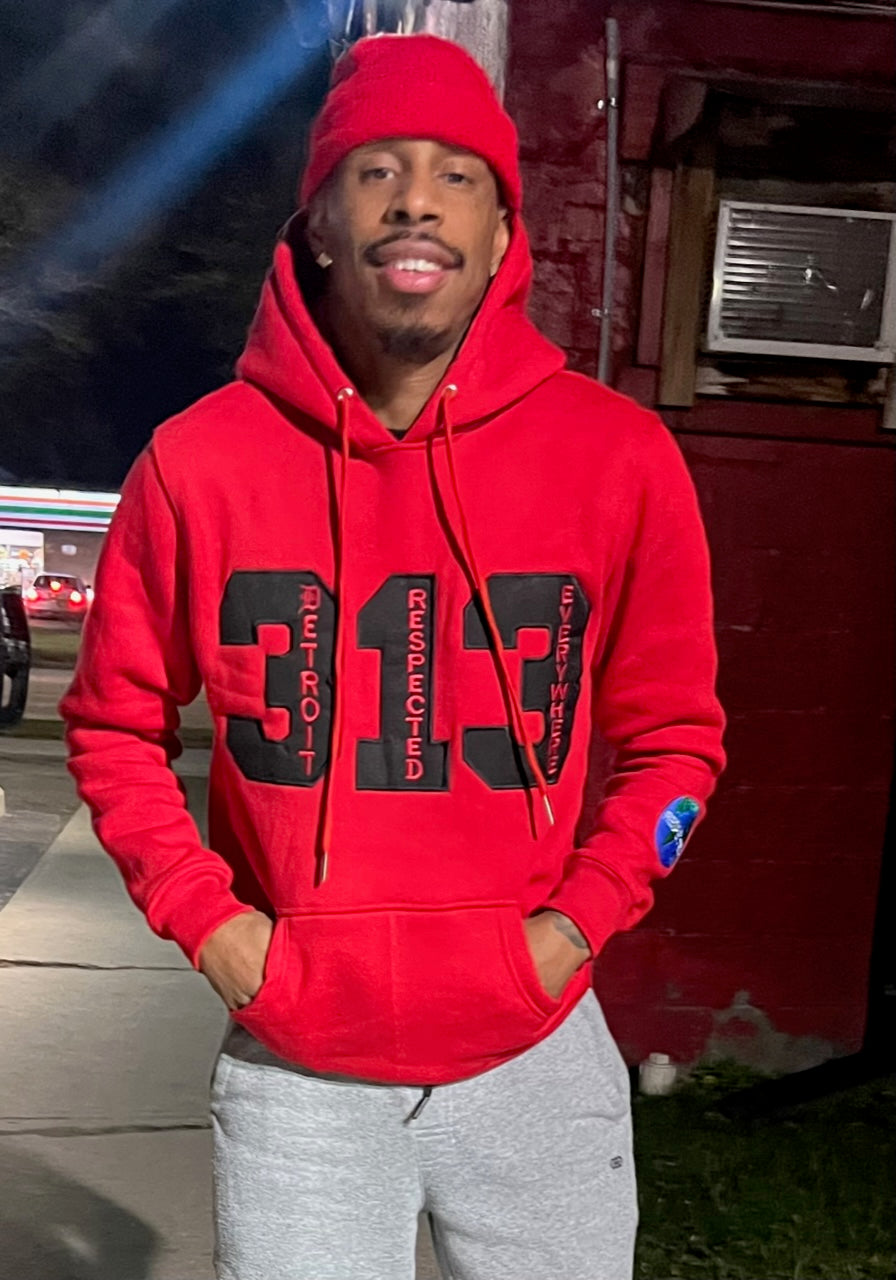 DRE 313 T-shirt or Hoodie or Pants (Red w/ Black)