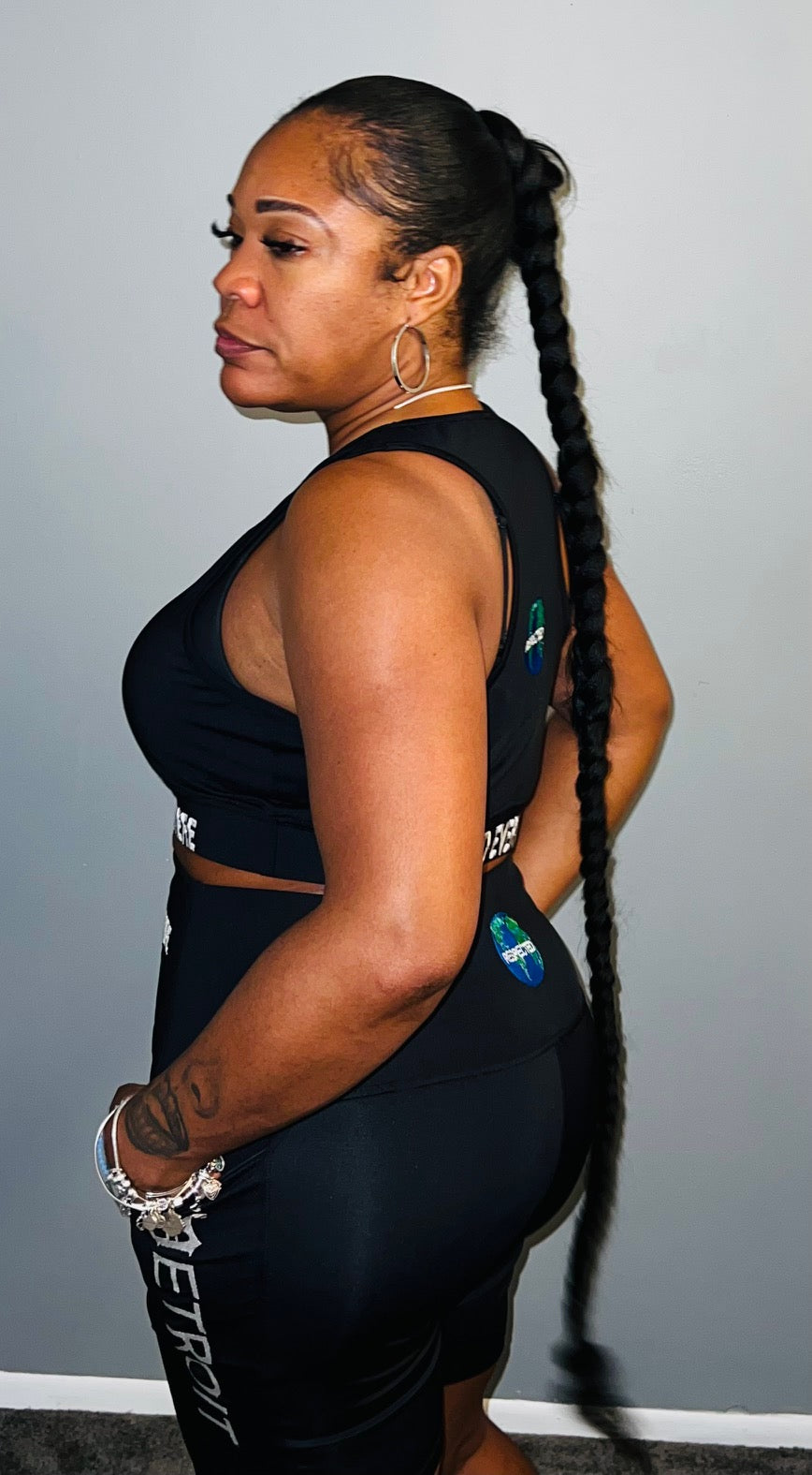 Detroit Yoga Shorts or Leggings (Black)
