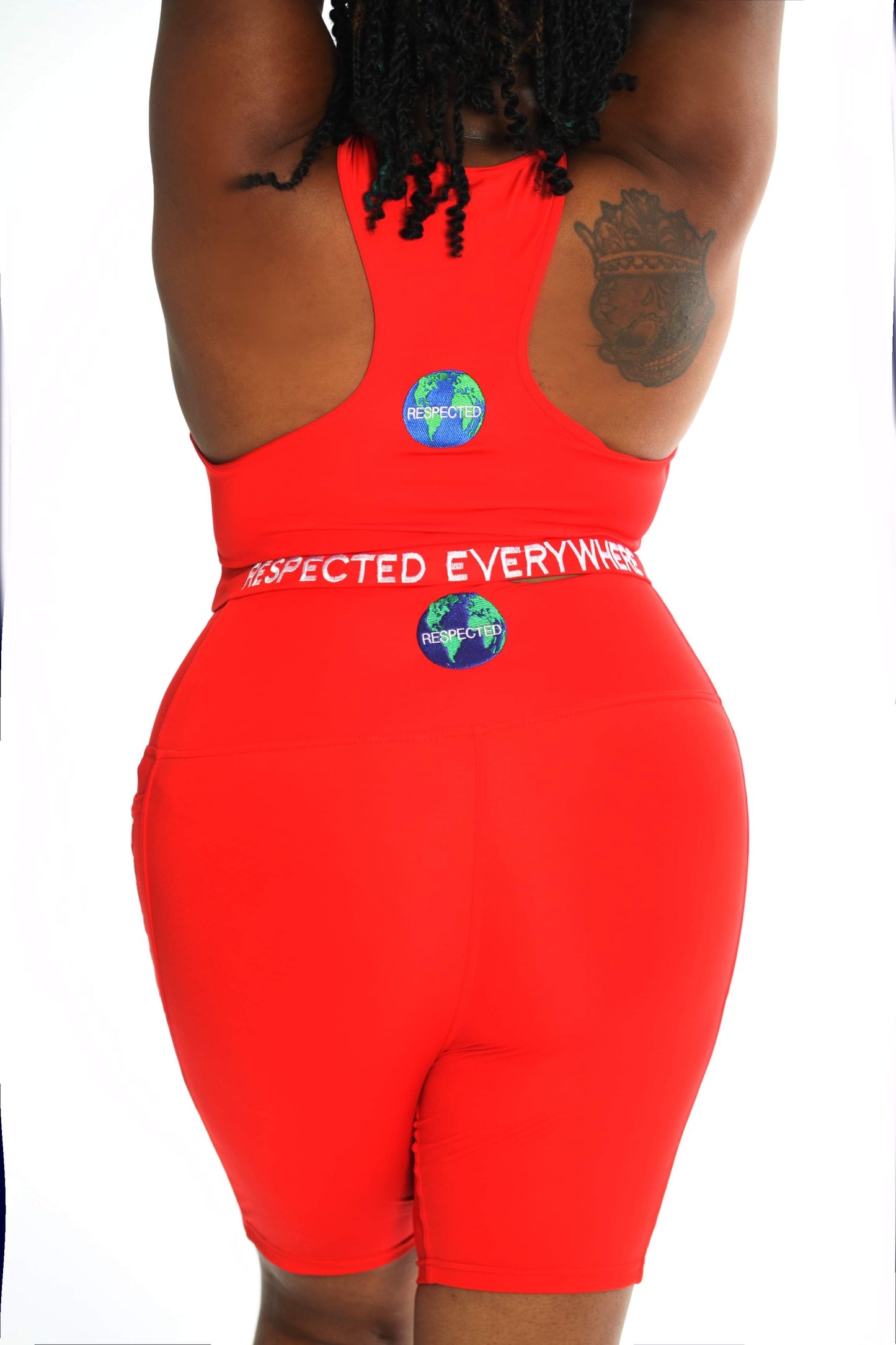 Respected Everywhere Yoga Shorts or Leggings (Red)
