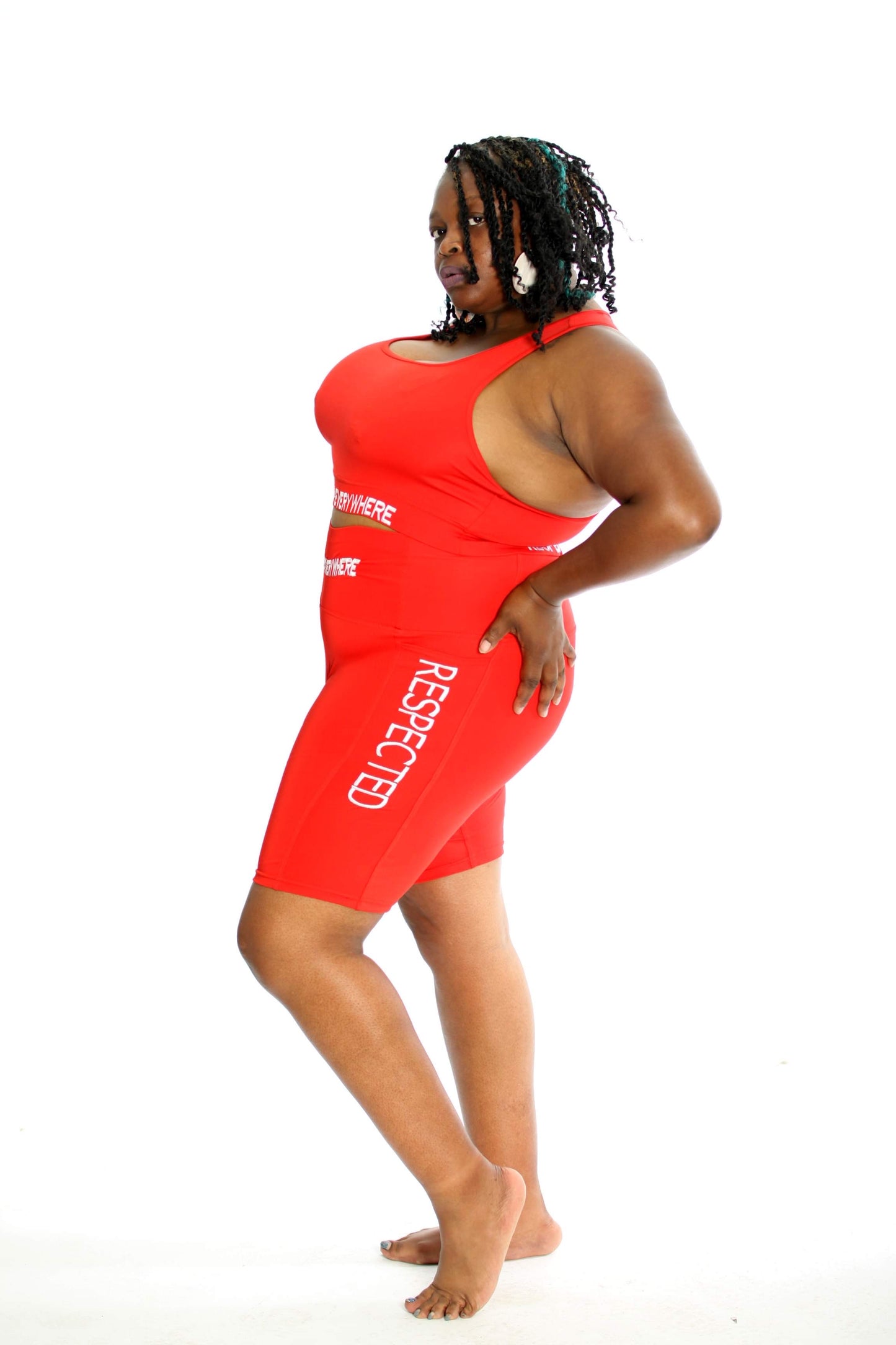 Respected Everywhere Yoga Shorts or Leggings (Red)