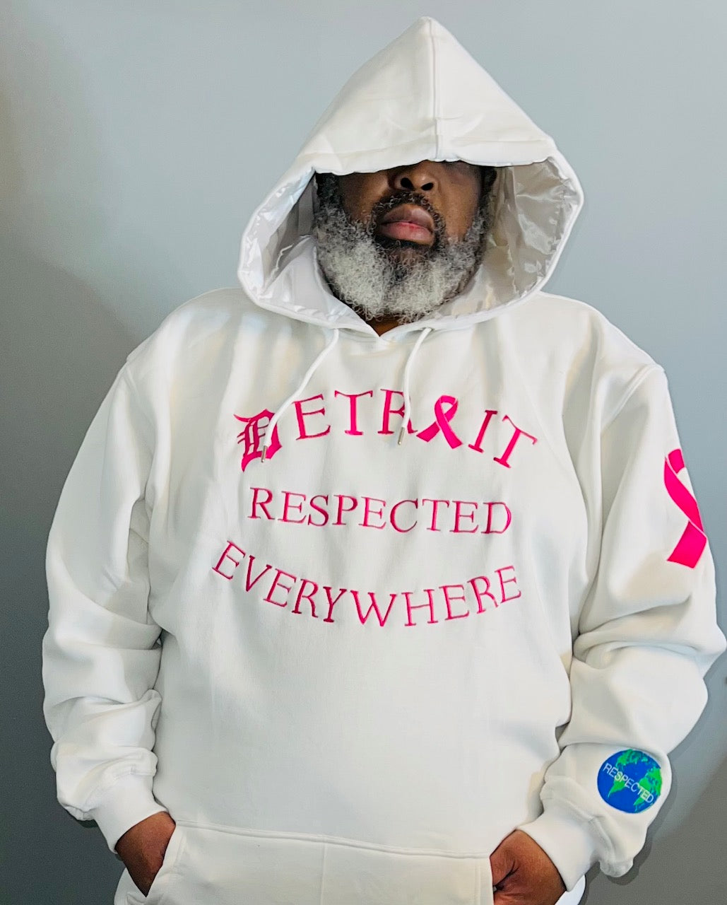 Breast Cancer Awareness Hoodie (white)
