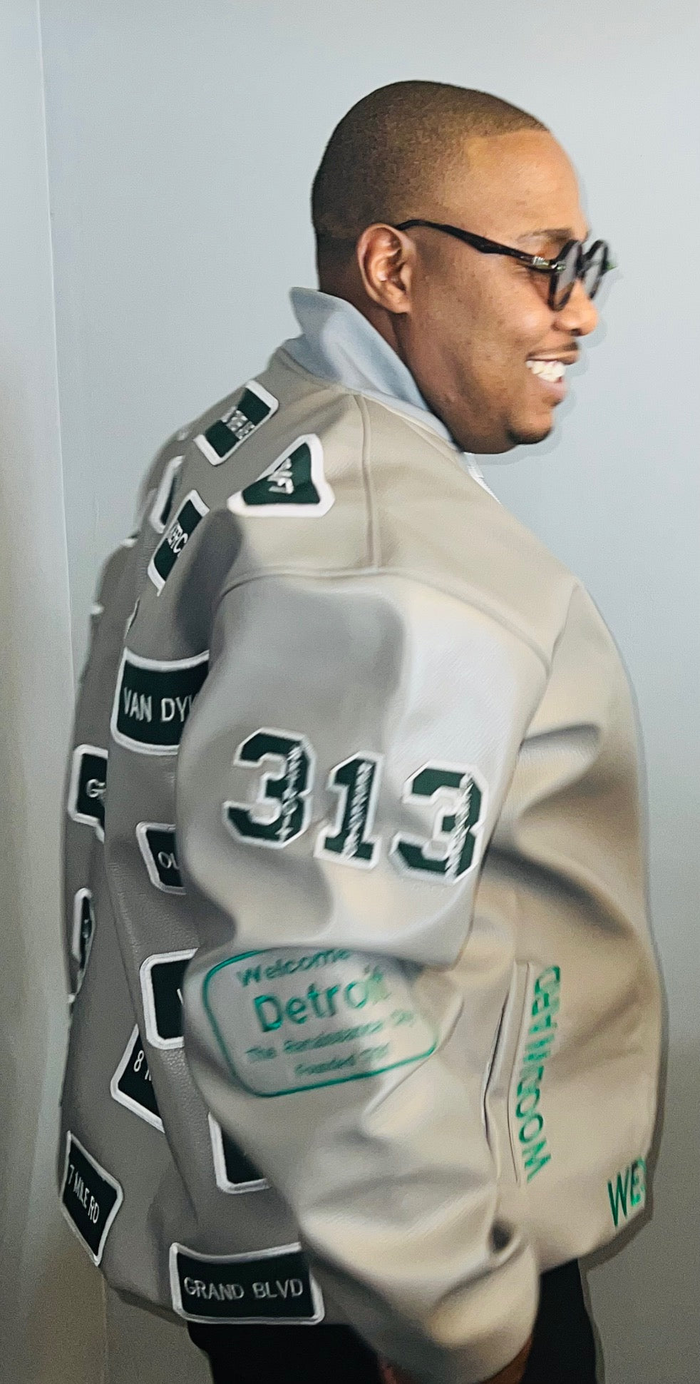 DRE Detroit Streets Leather Jacket (Gray