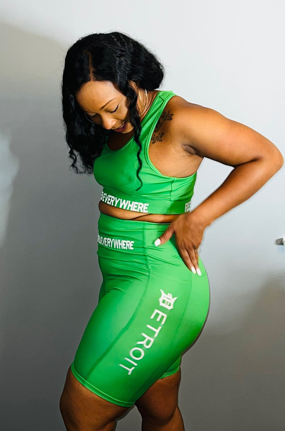 Detroit Yoga Shorts or Leggings (Green)