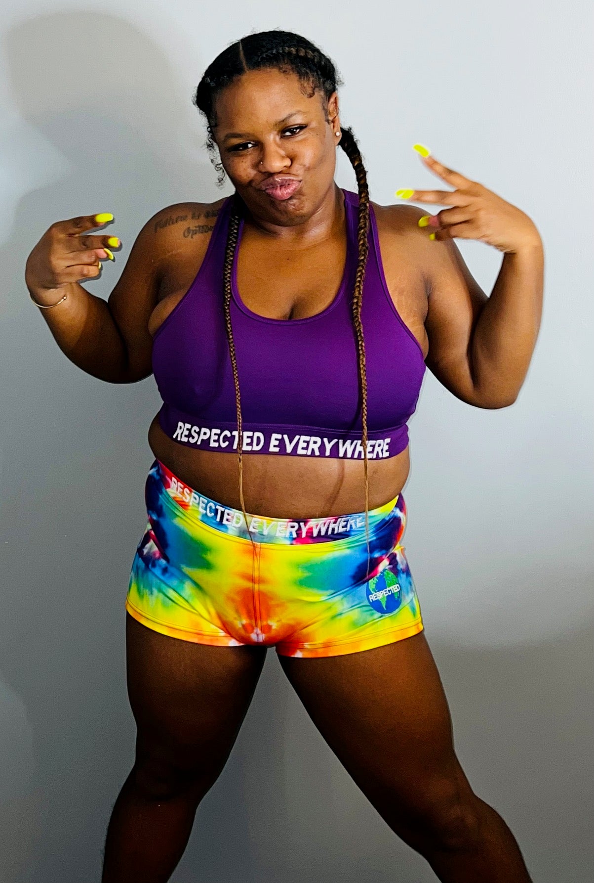 Respected Everywhere Boy Shorts (Tie Dye)