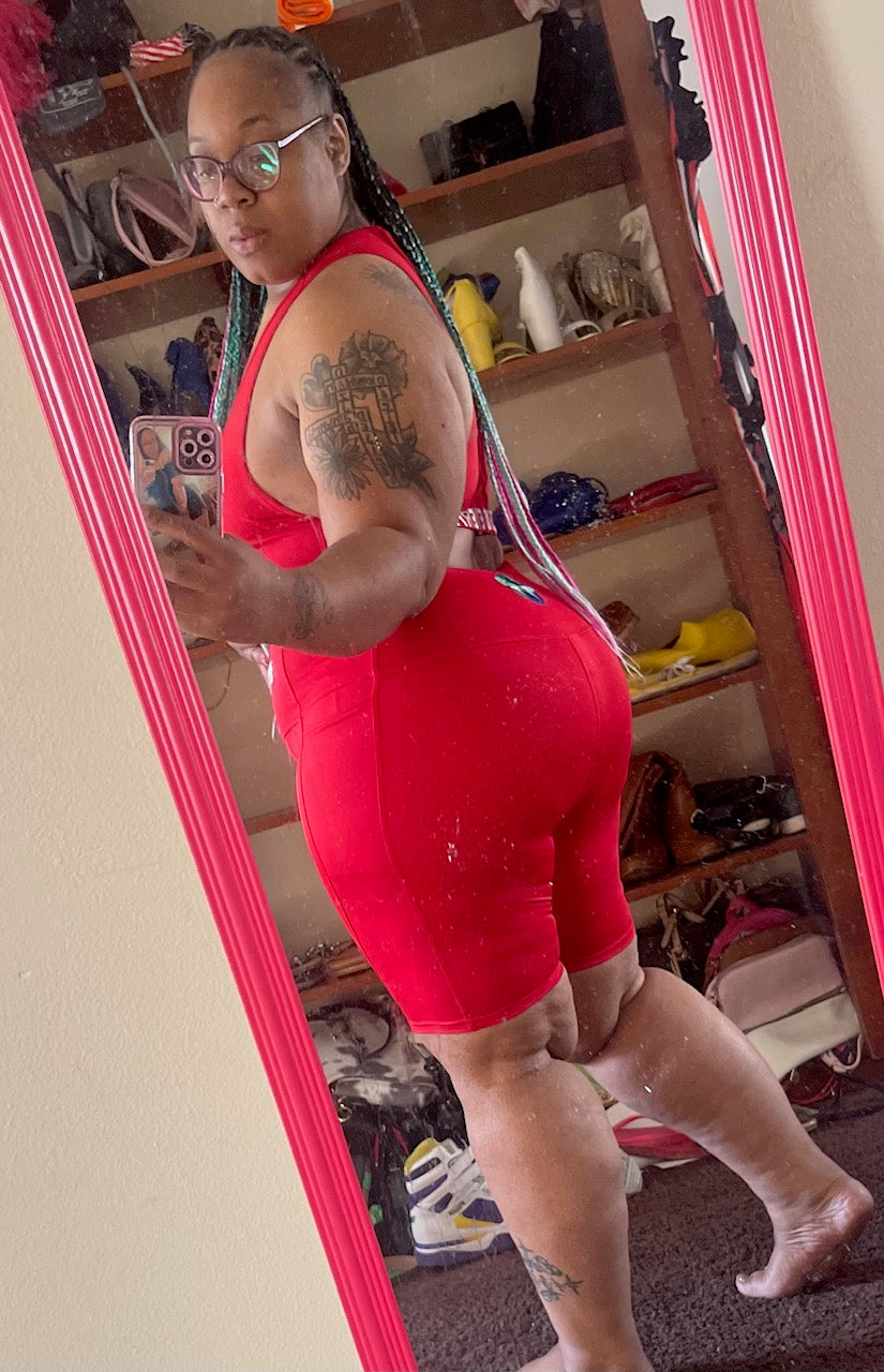 Respected Everywhere Yoga Shorts or Leggings (Red)