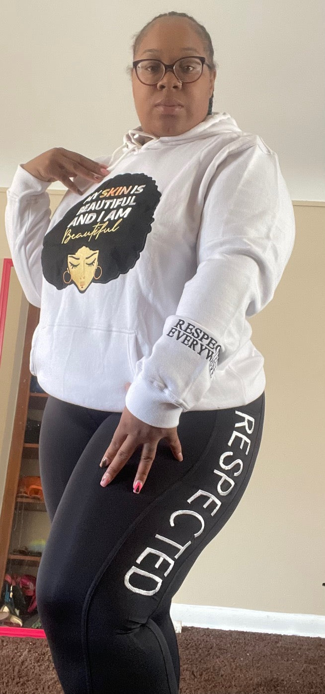 Beautiful Skin Tshirt or Hoodie or Pants or Shorts (White)