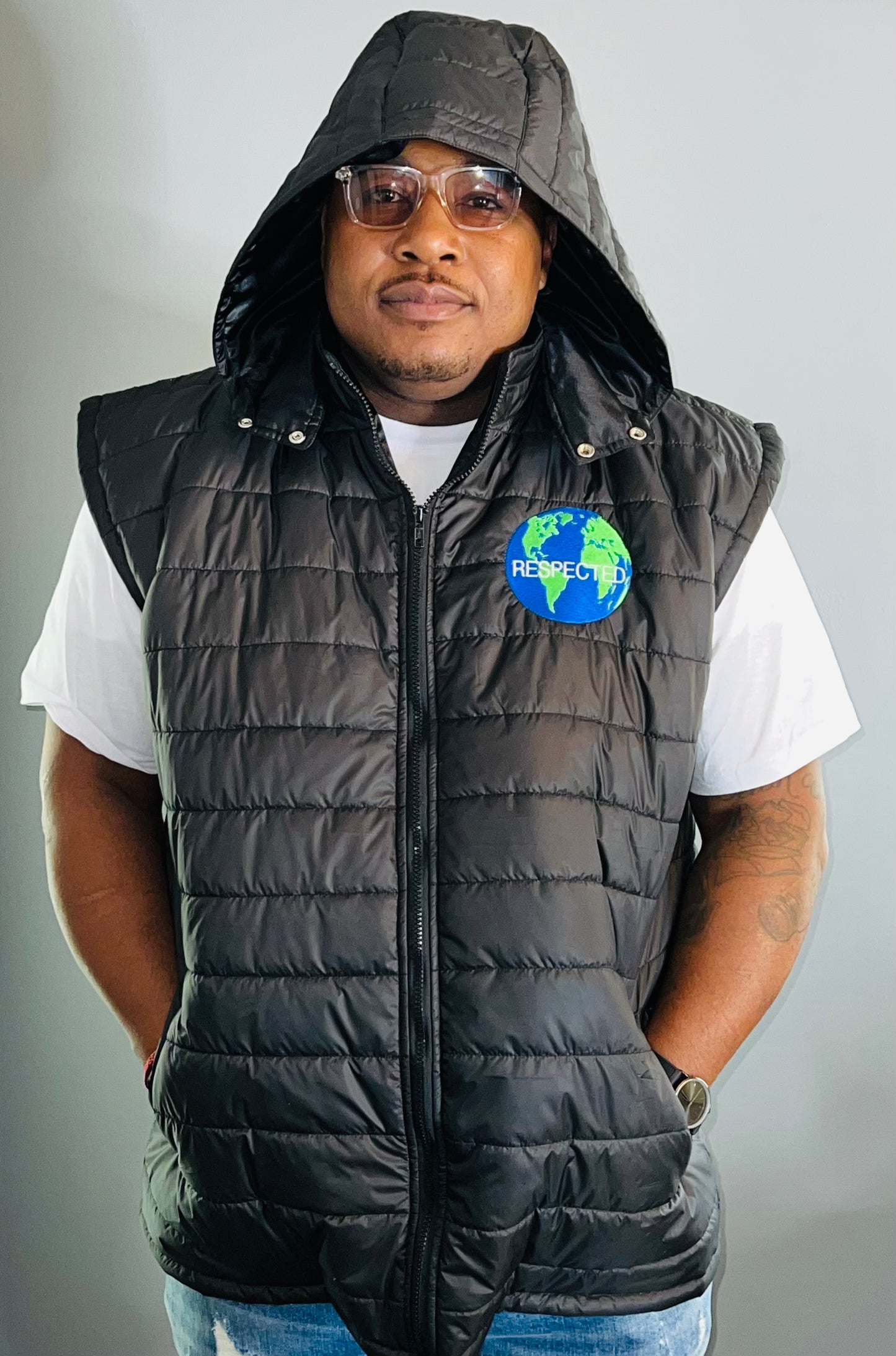 DRE Bubble Vest (Black) w/ detachable hood
