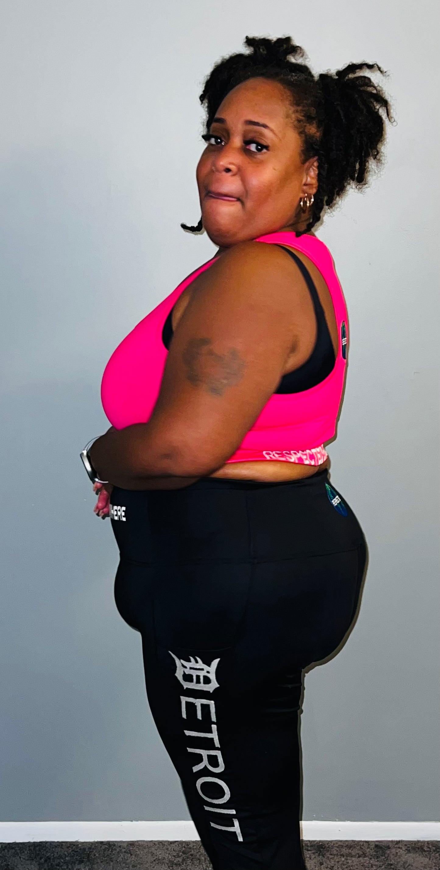 Detroit Yoga Shorts or Leggings (Black)