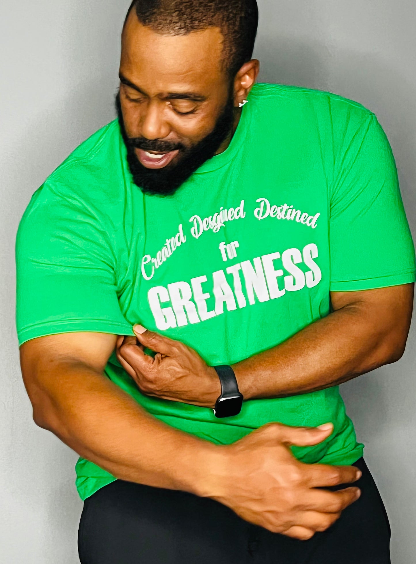 Greatness Tshirt Green w/ White letters