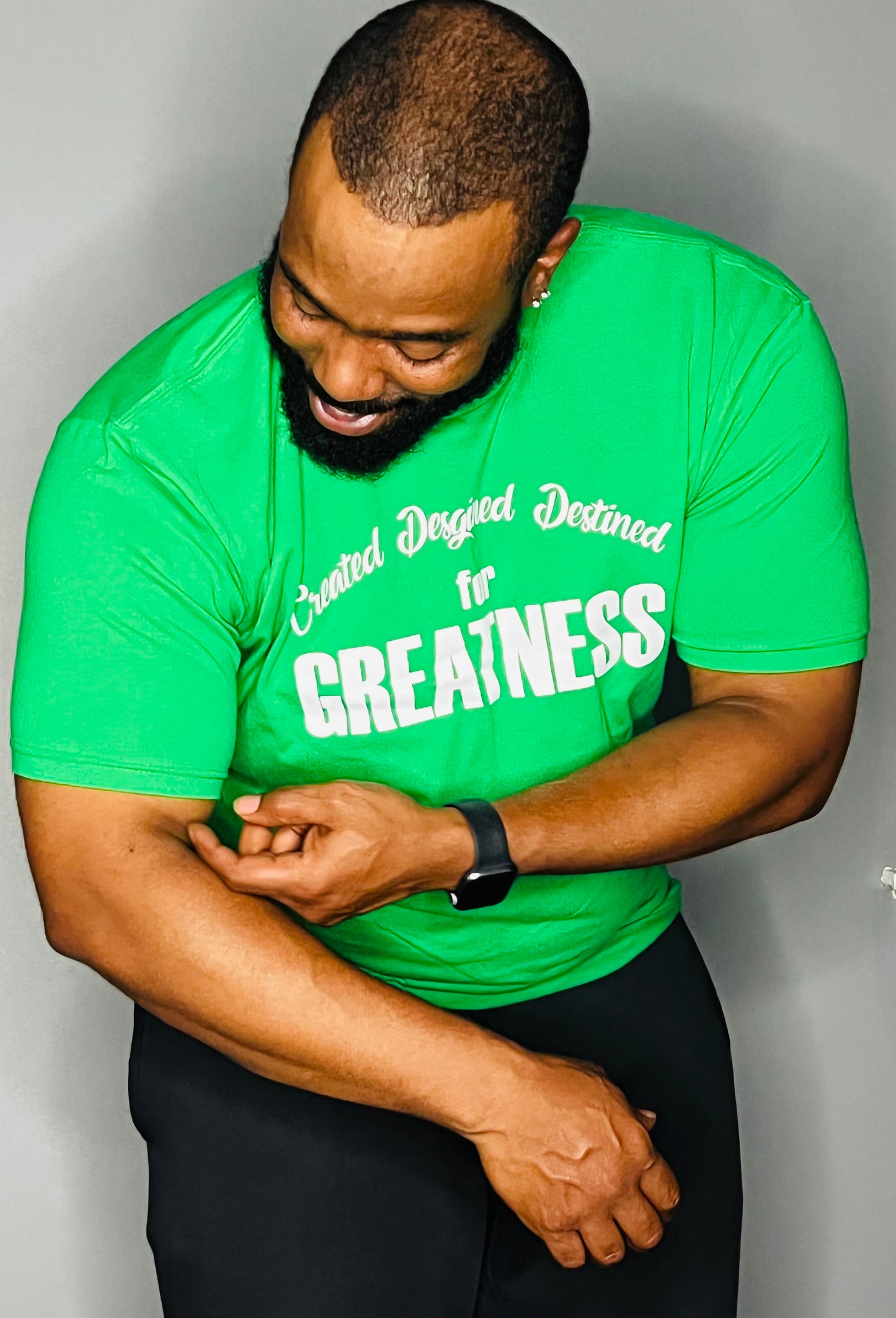 Greatness Tshirt Green w/ White letters