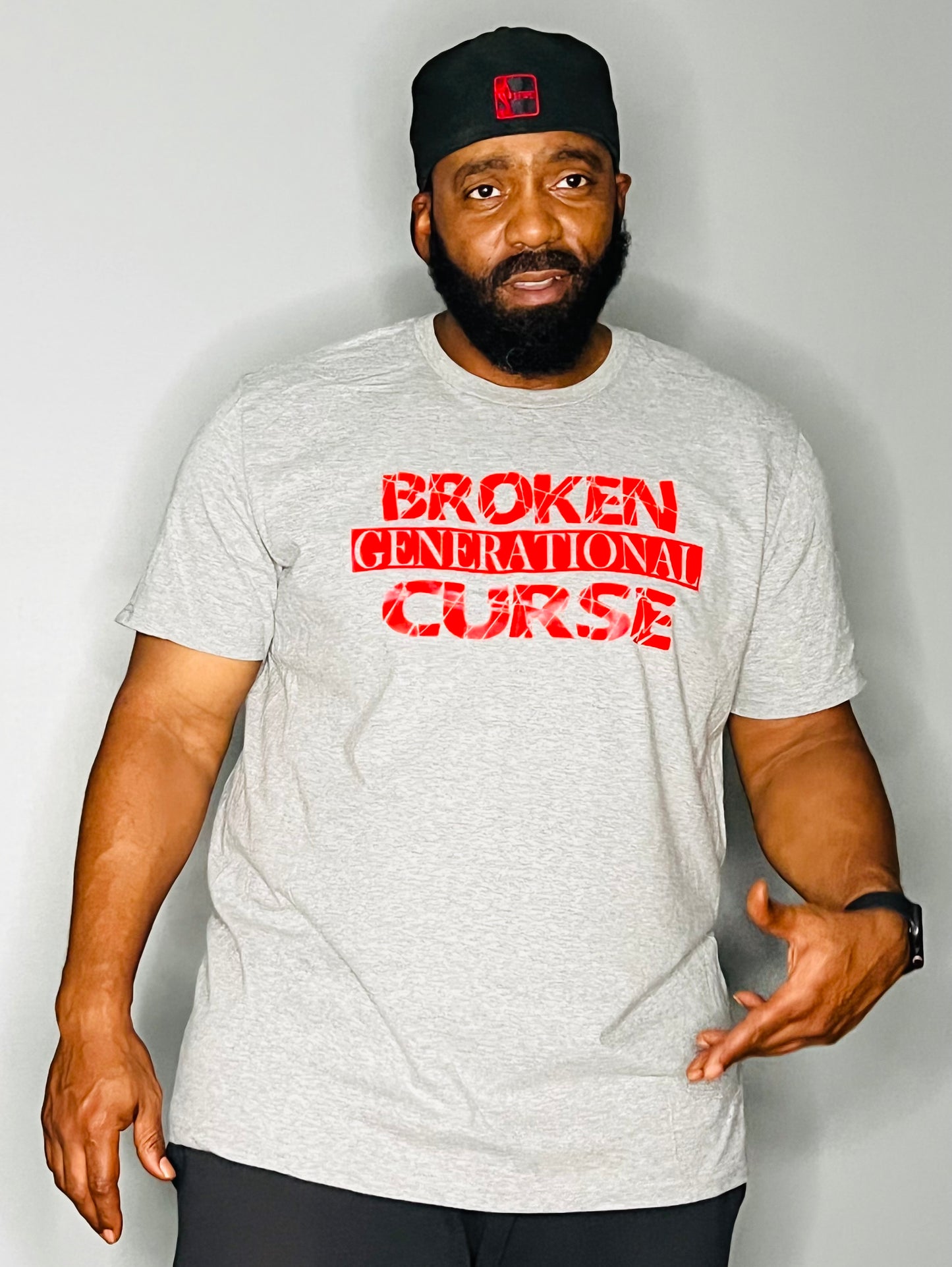 Broken Curse Gray w/ Red letters