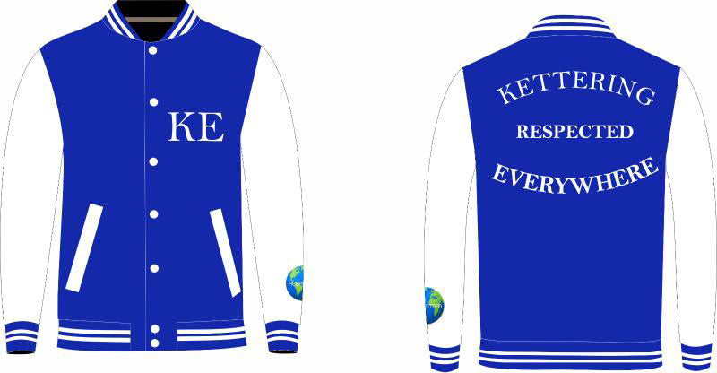 Detroit Kettering HS Royal Blue w/ White Leather Sleeves
