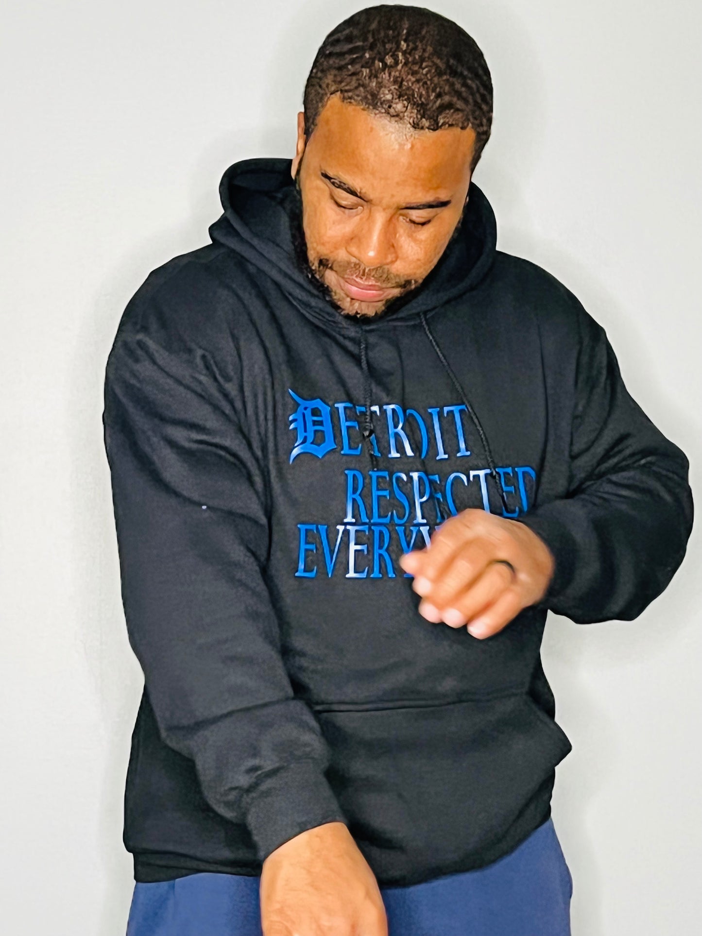 Black Staggered w/ Royal Blue letters