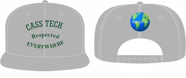Cass Tech Snapback Gray w/ Green Letters