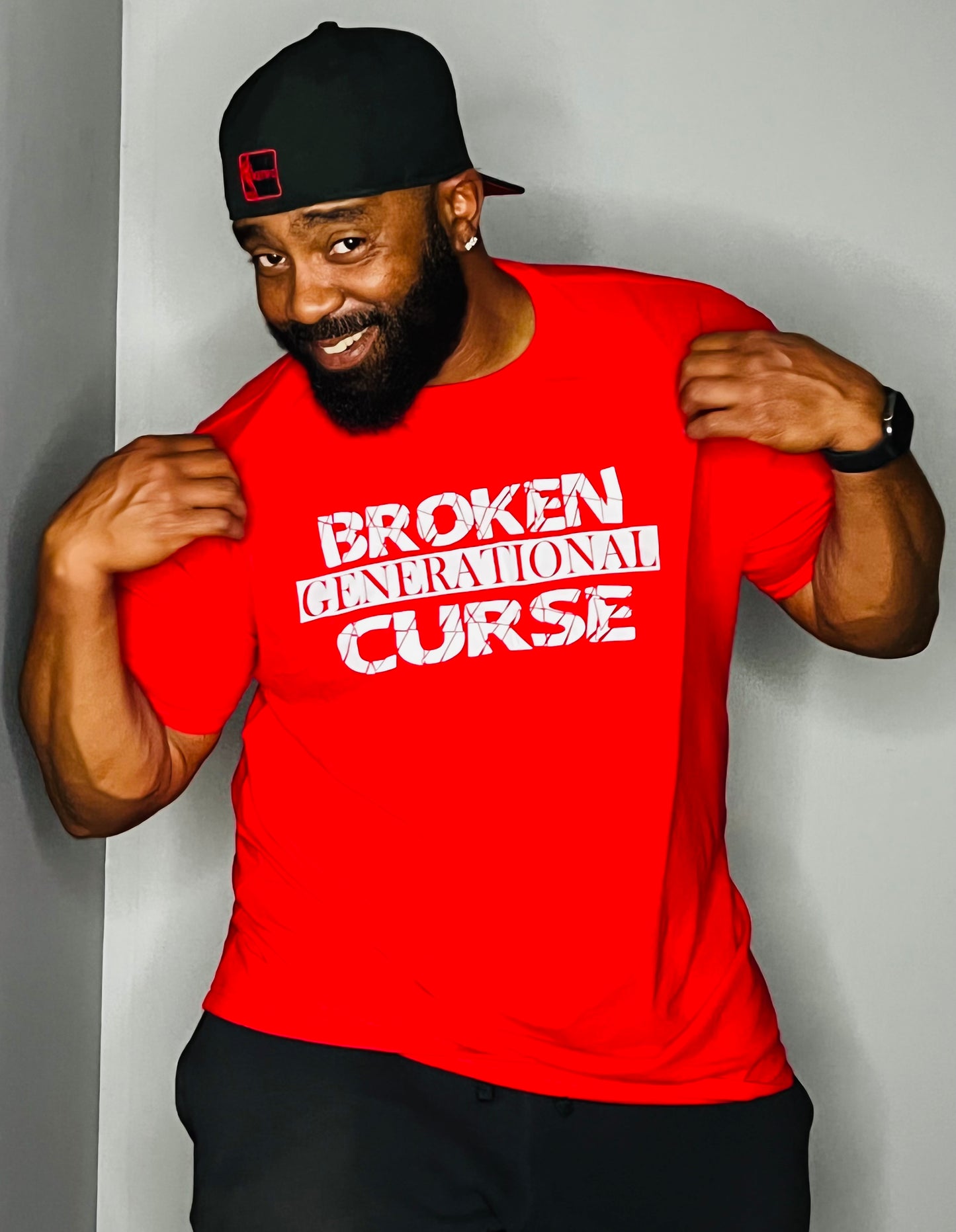 Broken Curse Red w/ White letters