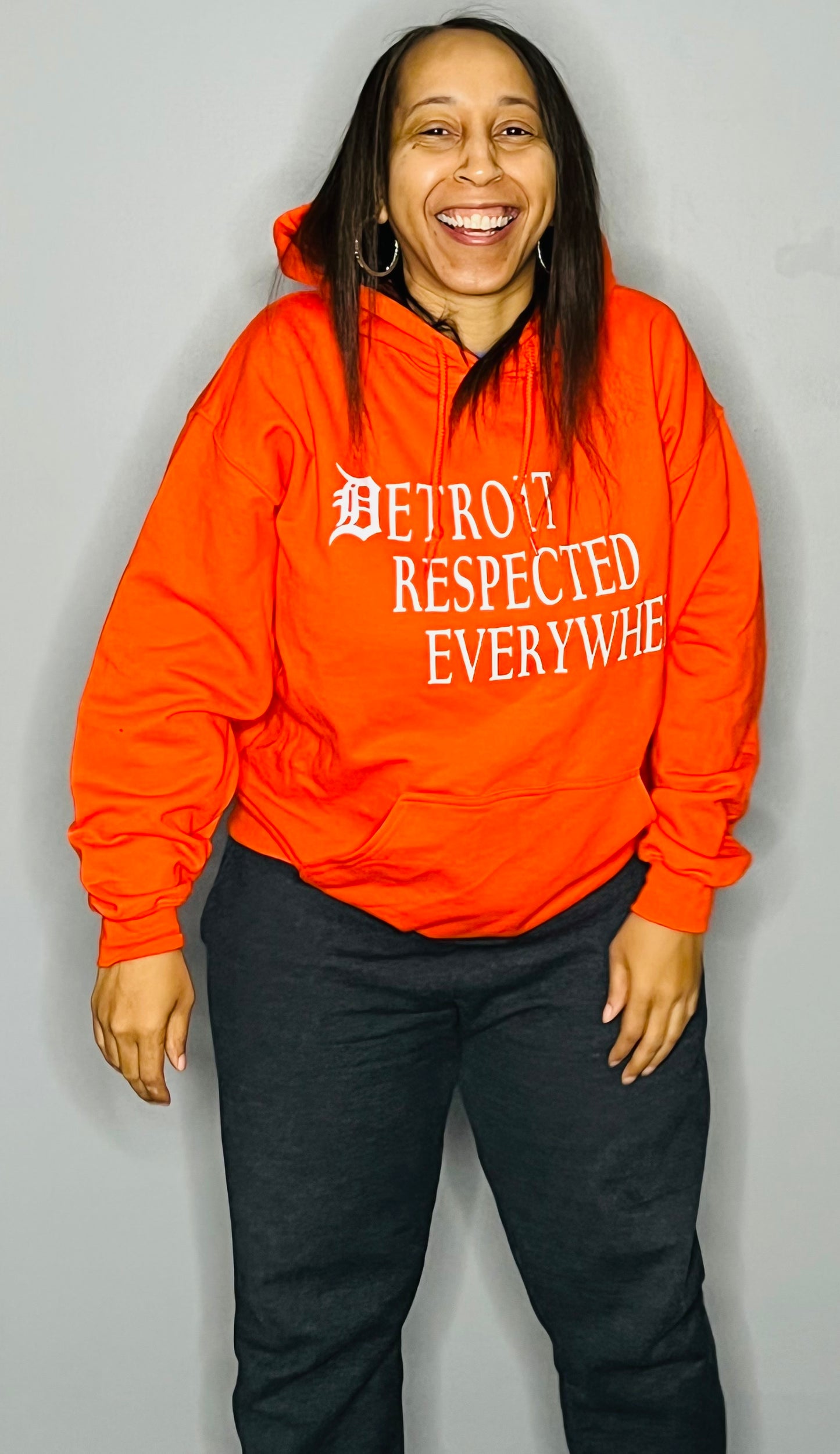 Orange Staggered w/ White Letters