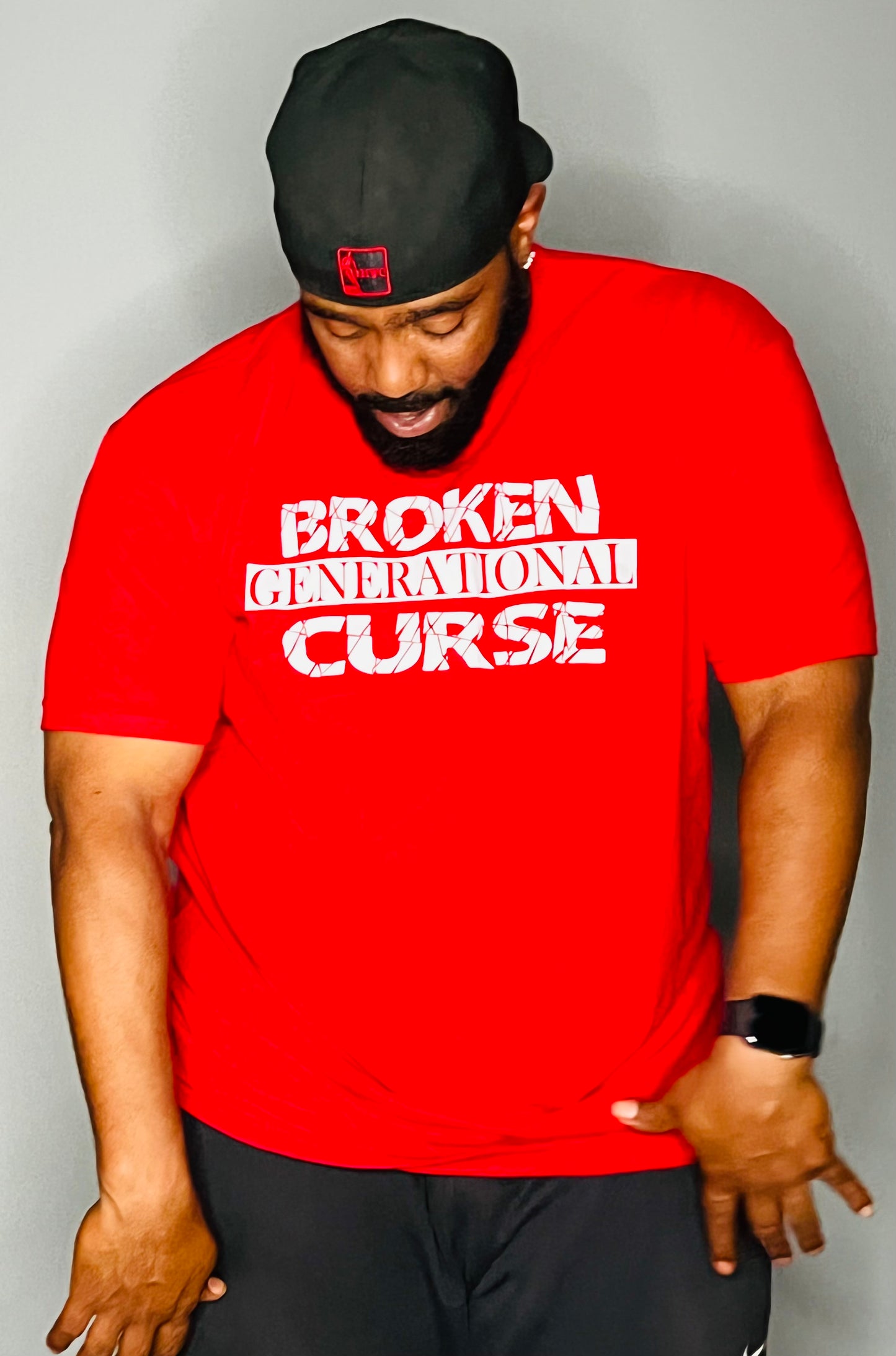 Broken Curse Red w/ White letters