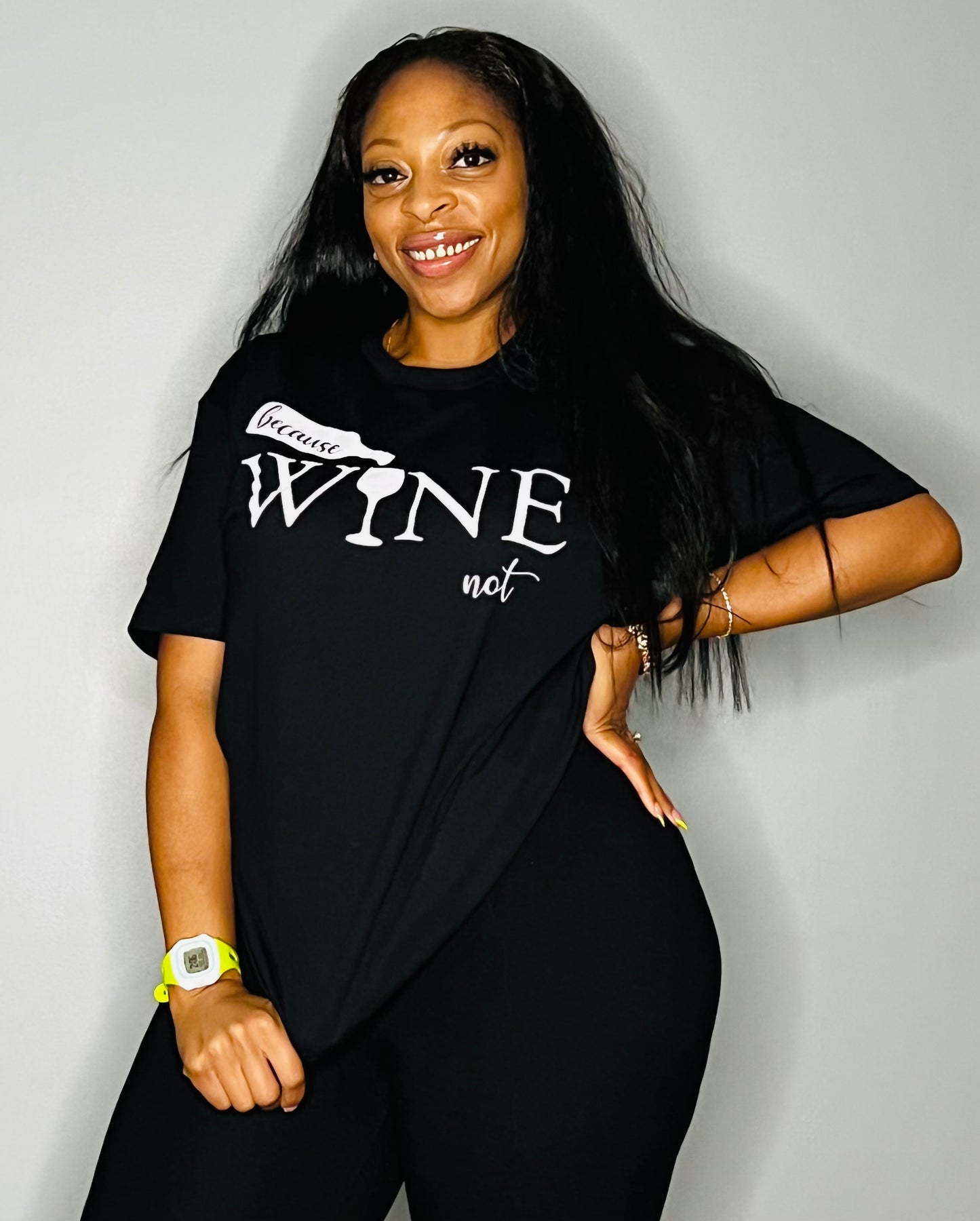 Black Wine Not w/ White Letters