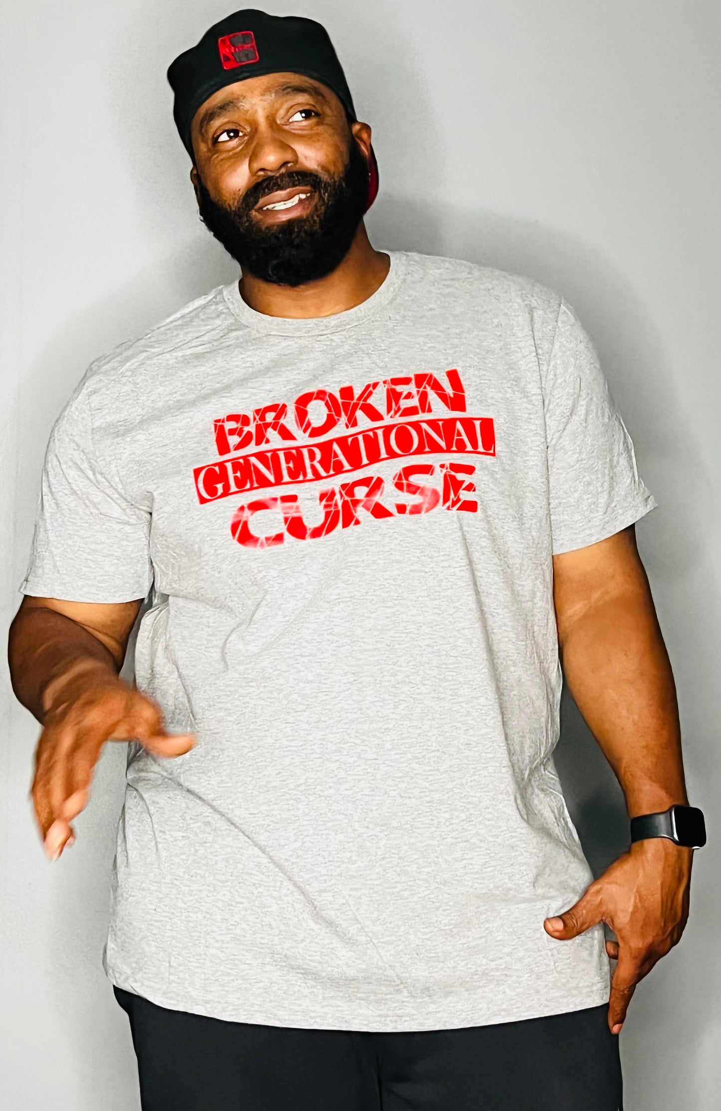 Broken Curse Gray w/ Red letters