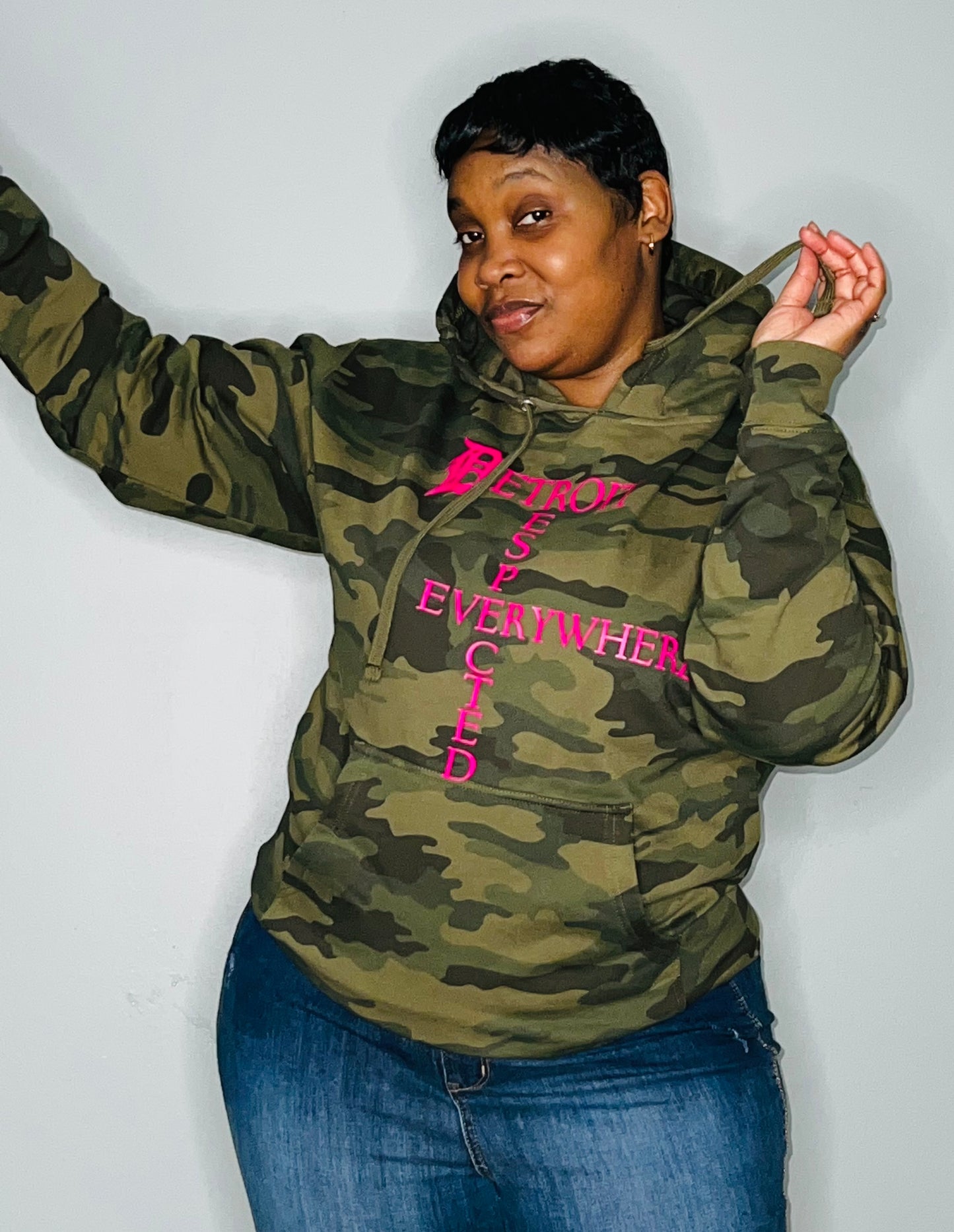 Crossword Camo w/ Pink letters