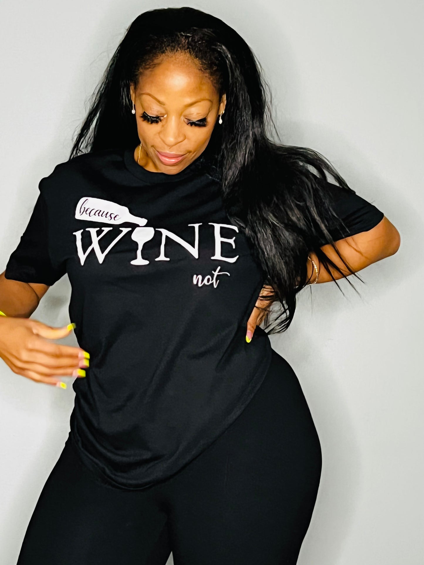 Black Wine Not w/ White Letters